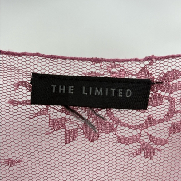 Limited too vintage Y2K pink boho off the shoulder pink lacy blouse size medium - Picture 5 of 16